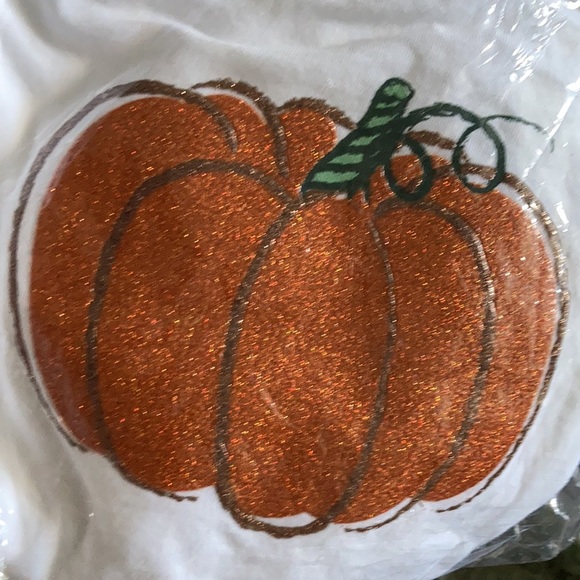 J Crew Collectible Graphic Tee Glitter Pumpkin fall autumn 100% Cotton - Picture 5 of 5